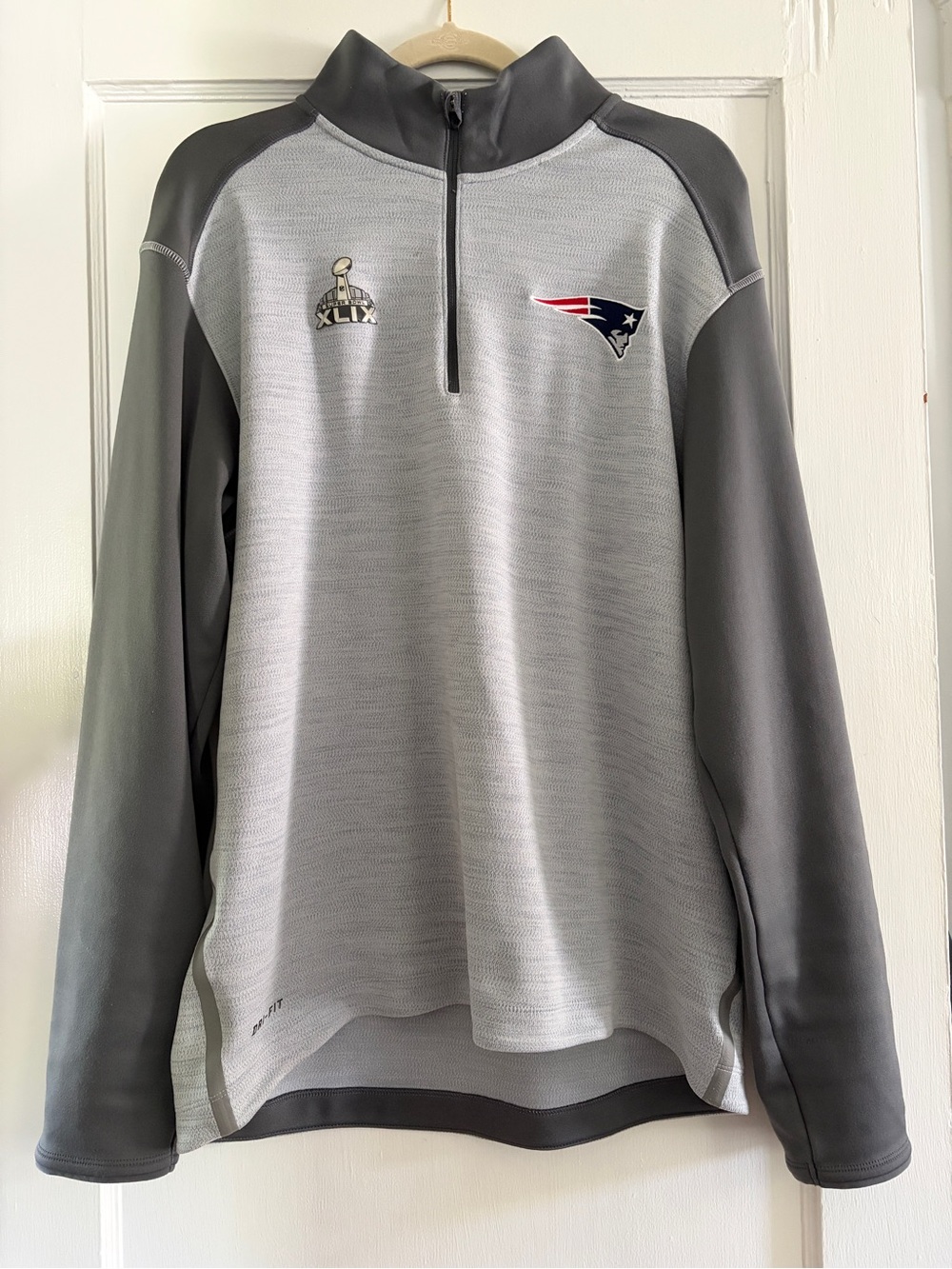 Nike Dri-Fit Quarter-Zip Pullover - Patriots Super Bowl XLIX
